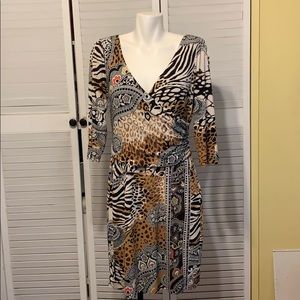 Mixed animal print dress